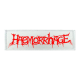 HAEMORRHAGE - Logo PATCH (RED ON WHITE)