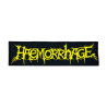 HAEMORRHAGE - Logo PATCH (YELLOW)